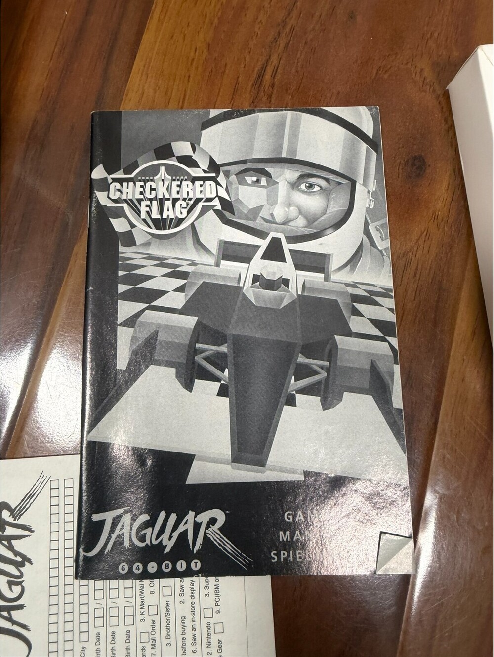 Checkered Flag (Atari Jaguar) Complete In Box Mint No Overlay Cartridge - Picture 4 of 9